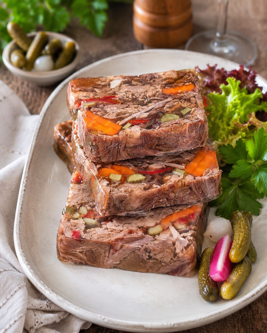 Pressé de bœuf en gelée